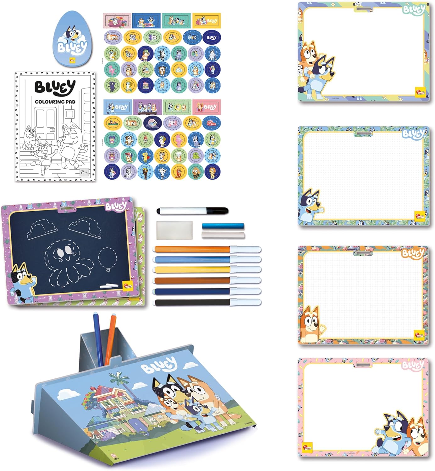 Creative set, Lisciani, Bluey, 2 in 1 backpack with drawing set