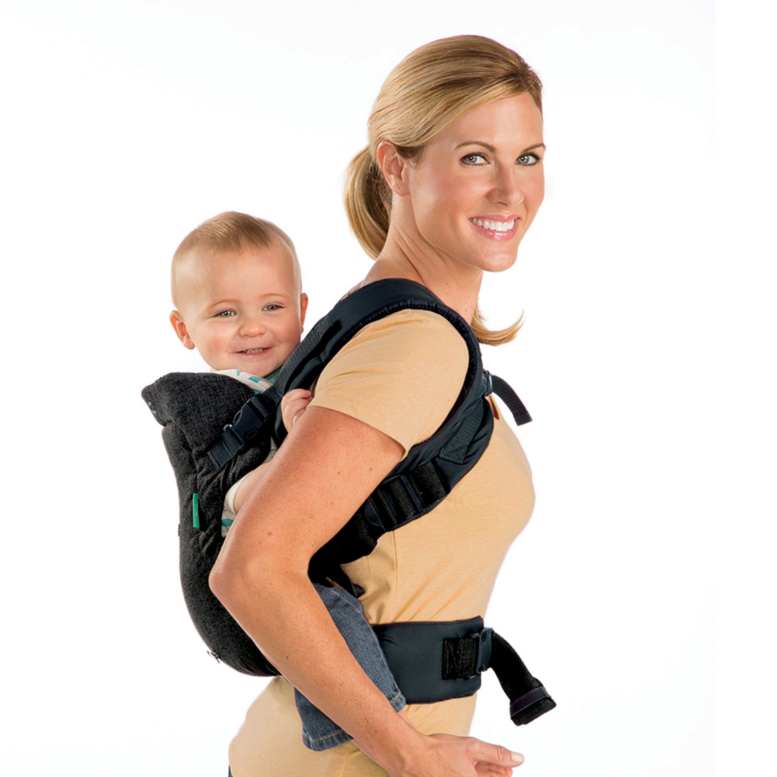 Ergonomic baby carrier, Infantino, Flip 4 in 1, Black, from 3.6 to 14.5 kg.