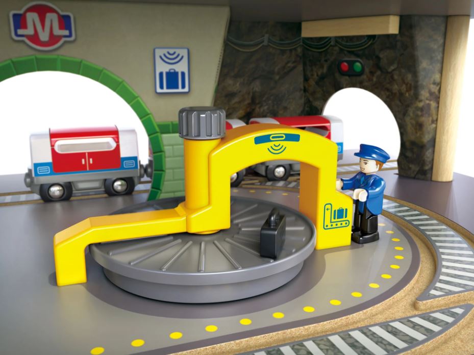 Railway set, Hape, Multi-storey city railway set, 58 pieces