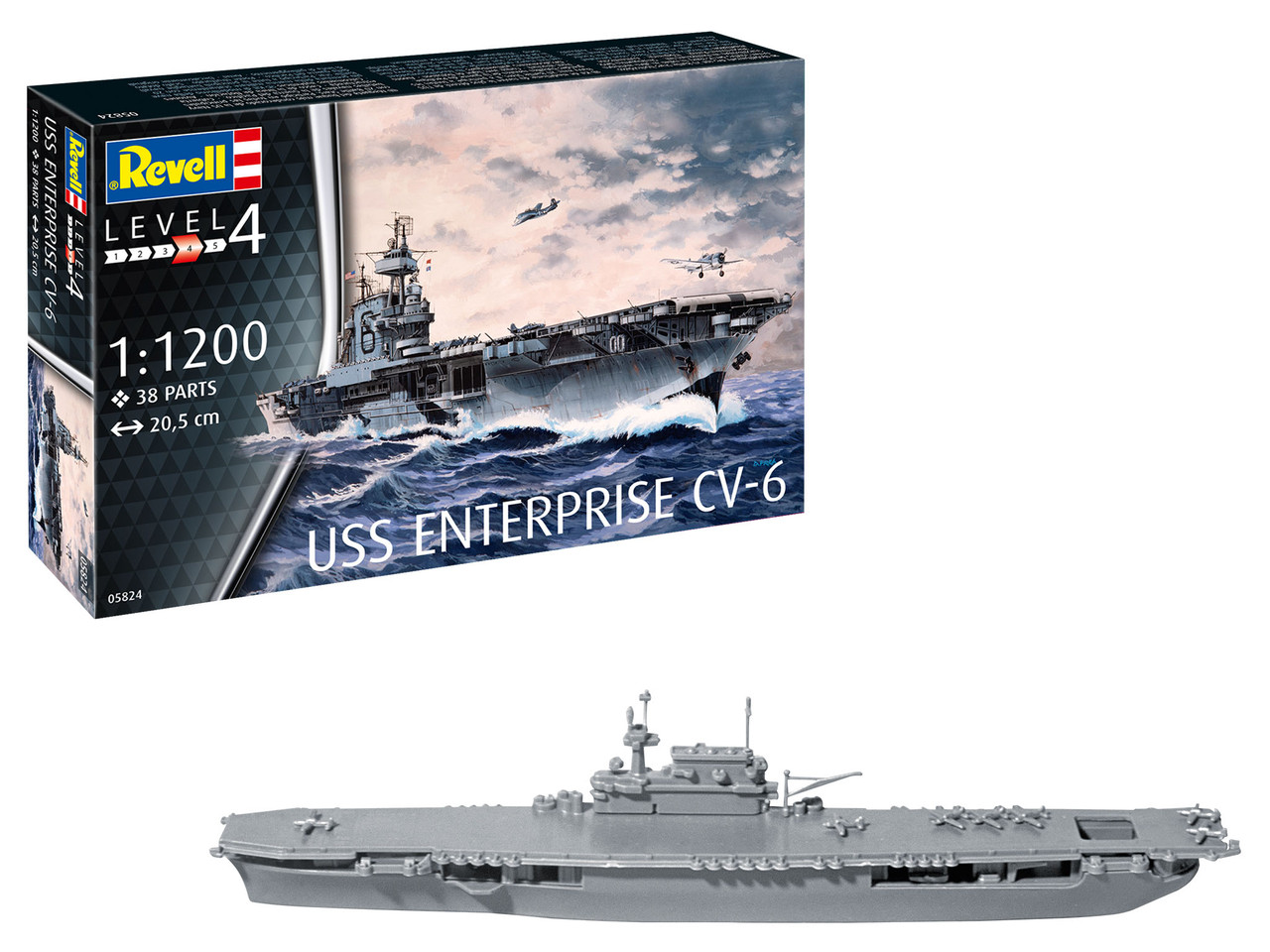 Сглобяем модел Американски самолетоносач USS Enterprise CV-6, 38 части