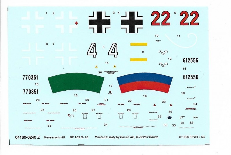 Германски изтребител на Луфтвафе Messerschmitt Bf 109 G-10 - сглобяем модел
