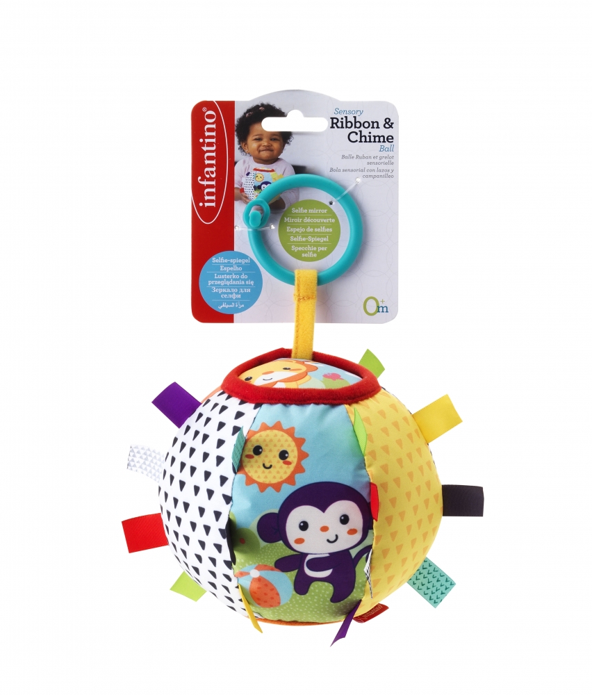 Soft sensory ball, Infantino, With mirror and sounds