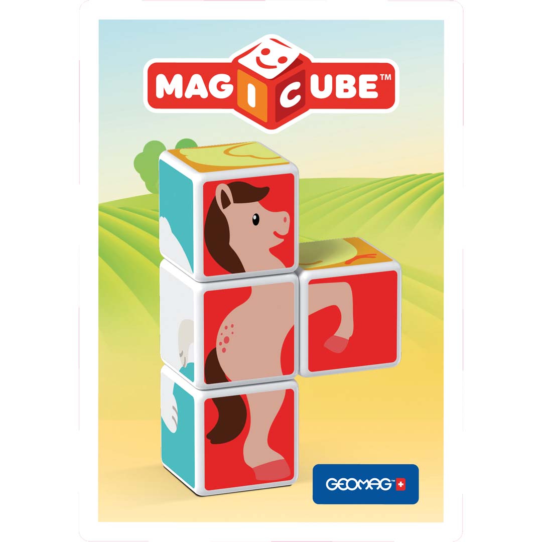 Магнитен конструктор Magicube, Животни и карти 132, 11 части