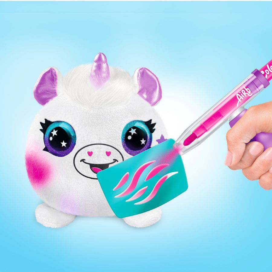 Творчески комплект, Canal Toys, Мини плюшена играчка за оцветяване, 10 см, 2 броя