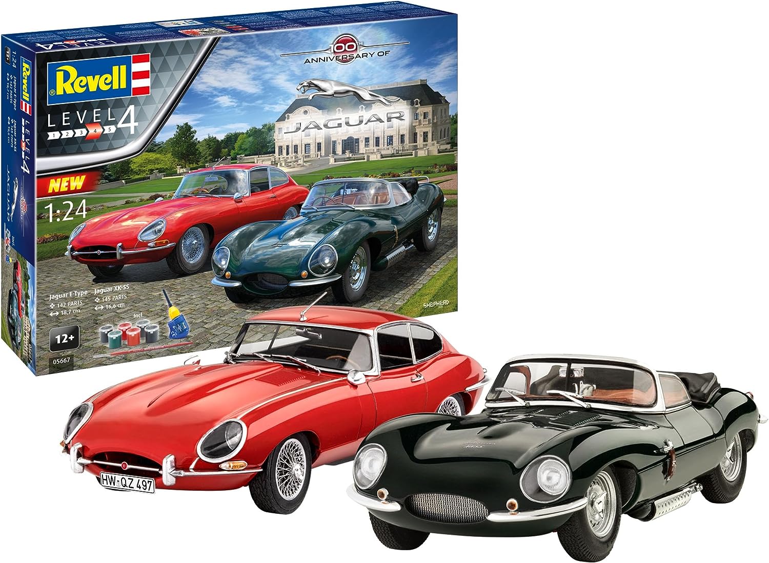 Комплект сглобяеми модели 100 години Jaguar, 2 броя