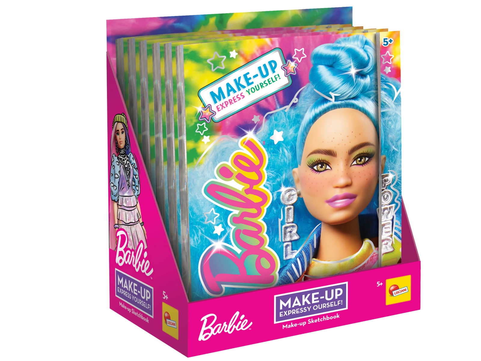 Творчески комплект, Lisciani, Barbie, Модна папка за гримиране