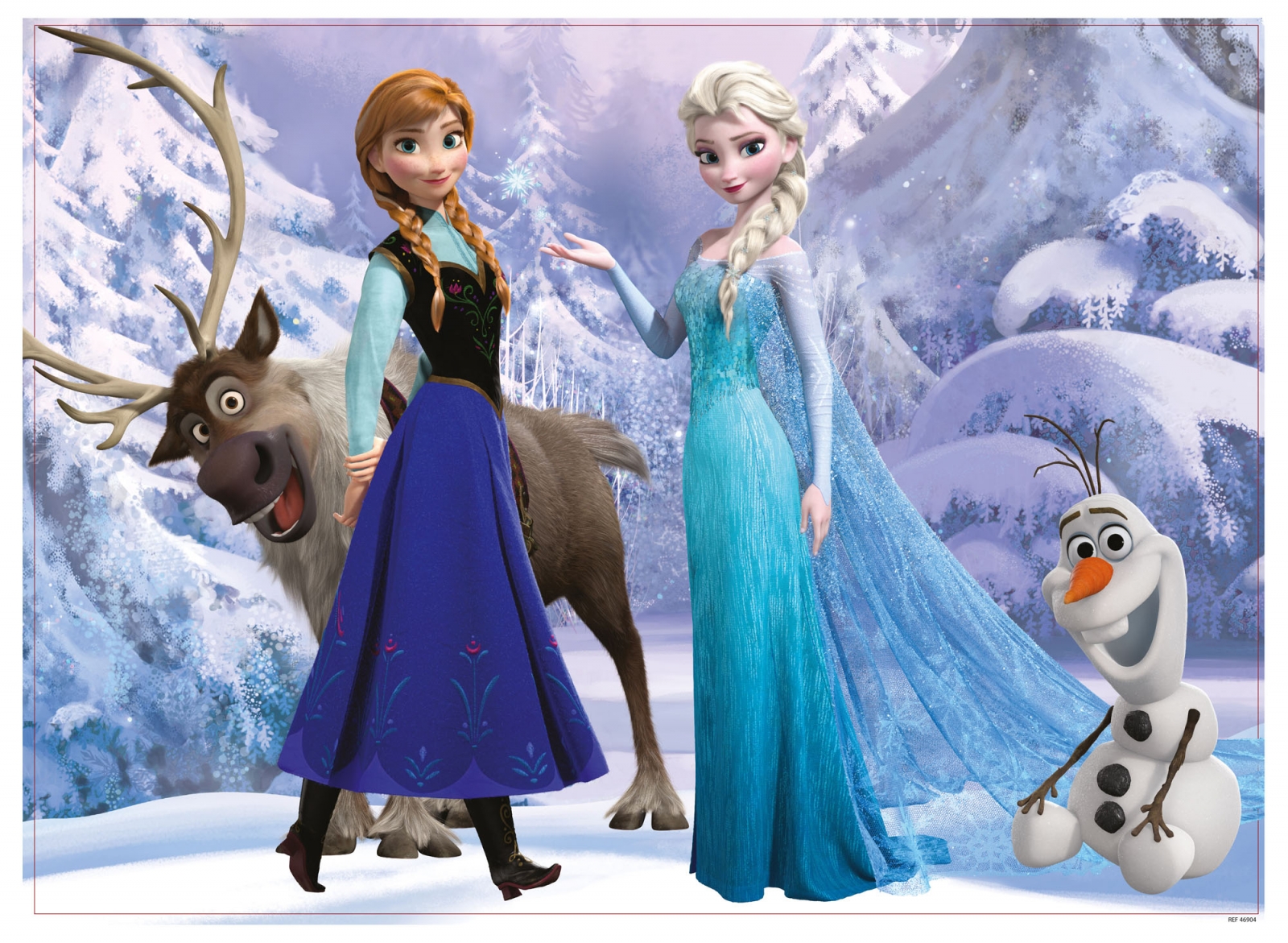 Puzzle, Lisciani, Frozen, Elsa and Anna, Double-sided puzzle 108 pieces