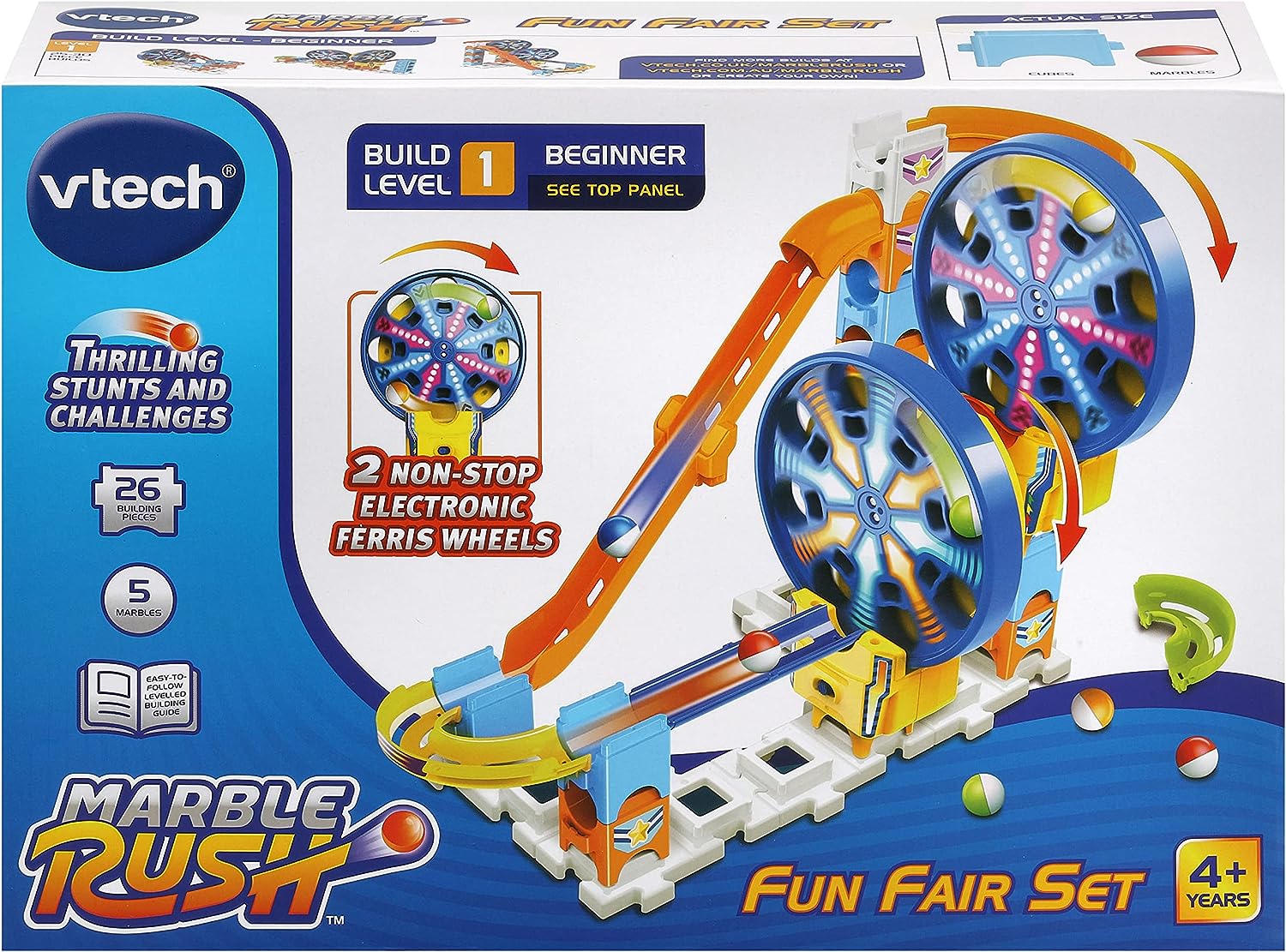 Marble Rush Playset, Fun Fair, 26 Pieces