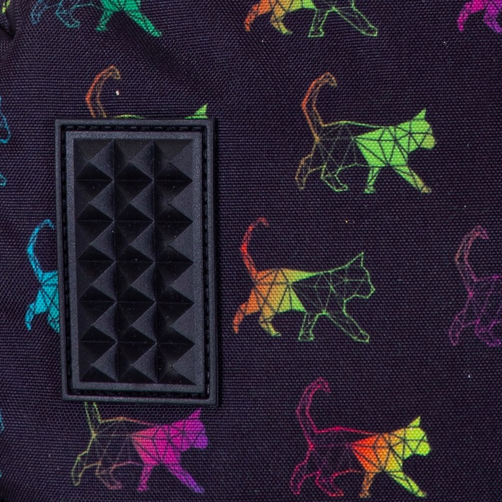 School backpack, Head, Rainbow Kitty, 39x28x15cm