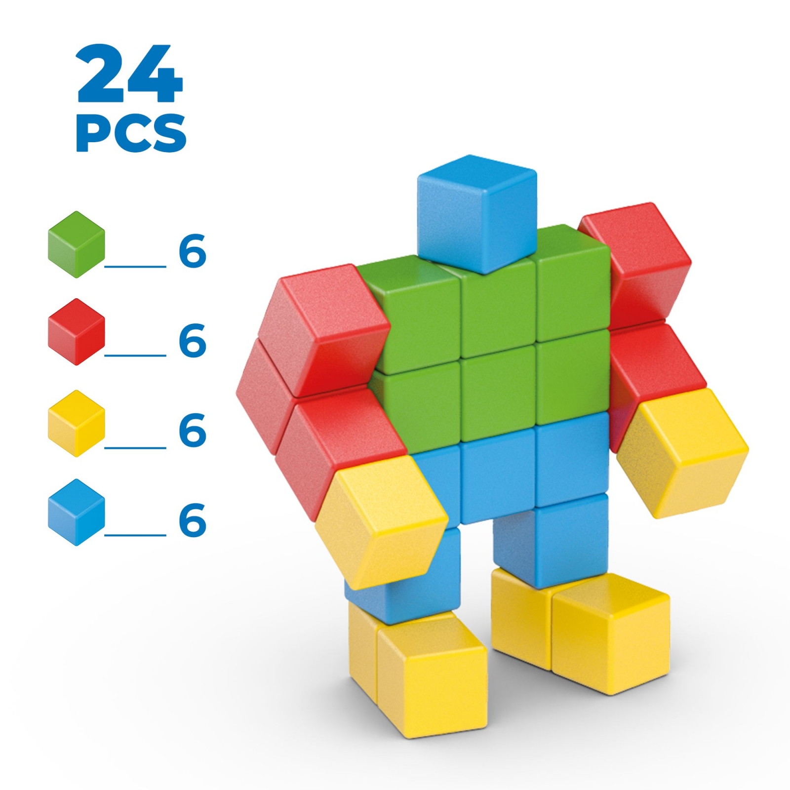 Магнитен конструктор Magicube, Creative, 24 части