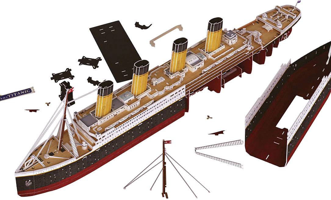 Пъзел 3D RMS Титаник с лед светлини, 266 части