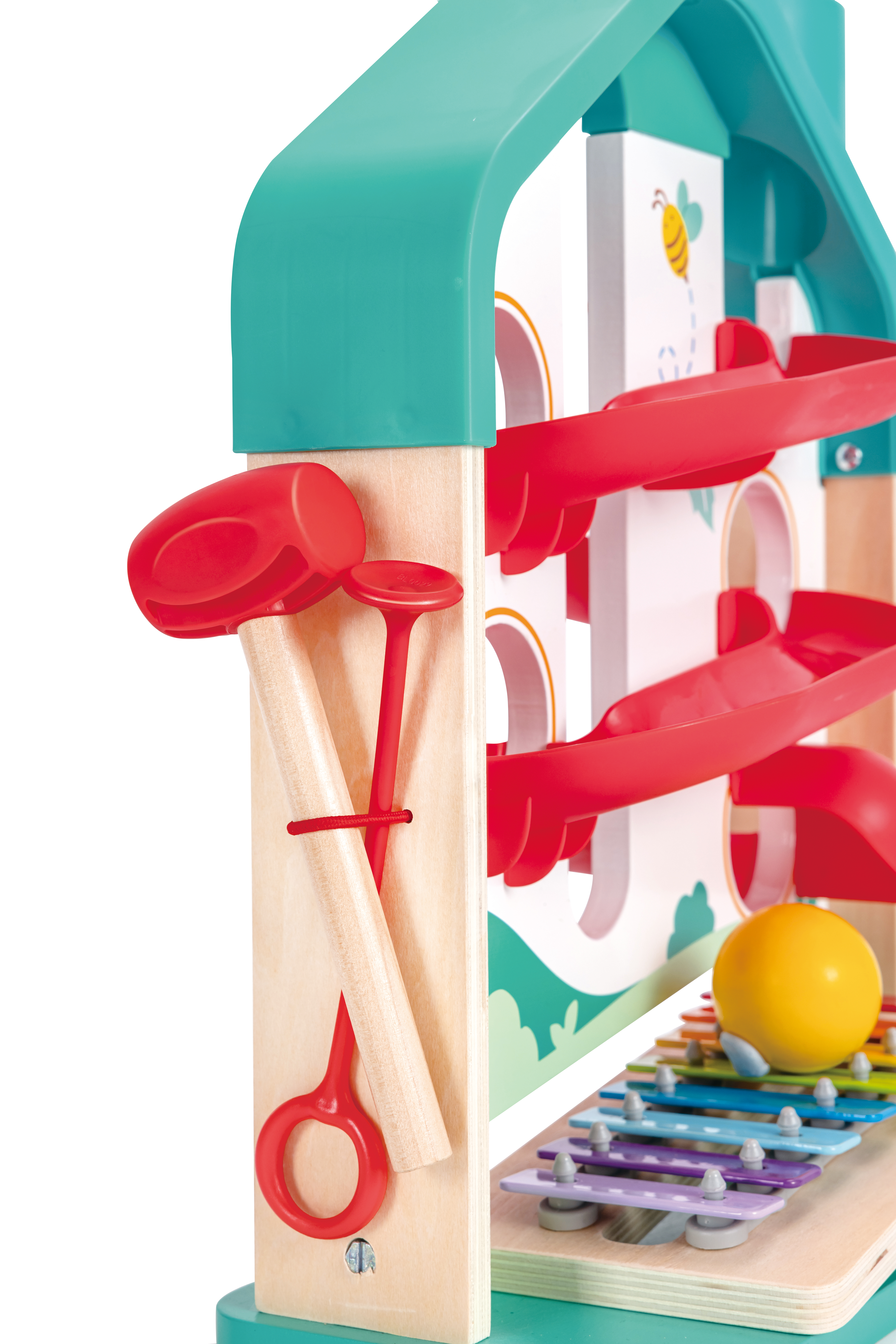 Children's music track with balls and xylophone, Hape, 6 parts