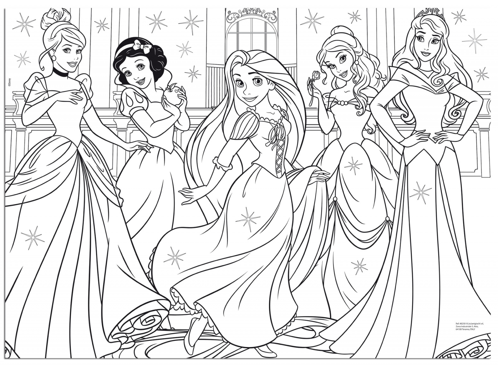 Puzzle, Lisciani, Princesses, Double-sided puzzle 60 pieces