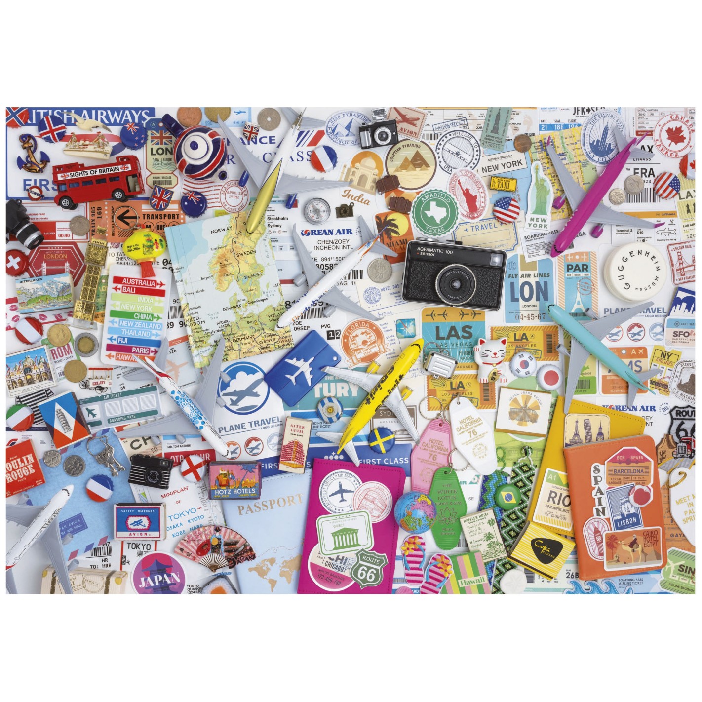 Puzzle, Educa, Tourist Collage, 1000 pieces