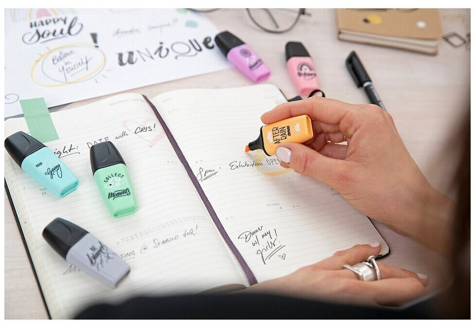 Комплект текст маркери, Stabilo, Boss Mini Pastel Love 2.0 ST07/05-29-10, 5 цвята