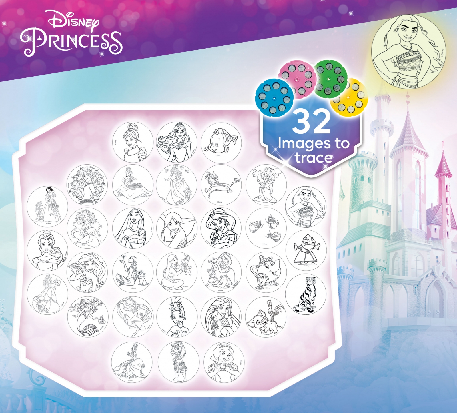 Creative set, Lisciani, Drawing projector, Princesses
