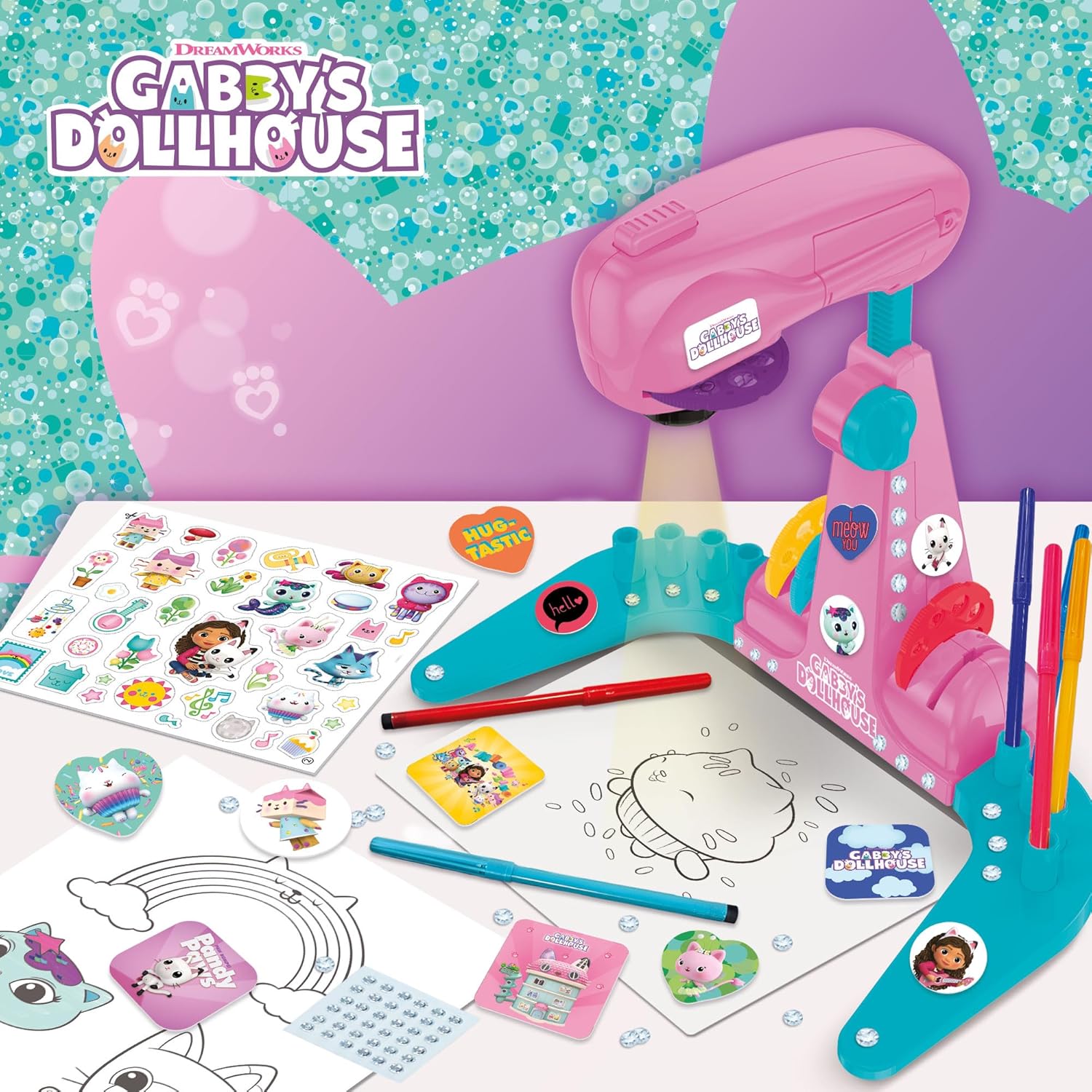 Creative set, Lisciani, Gabby′s Dollhouse, Drawing projector