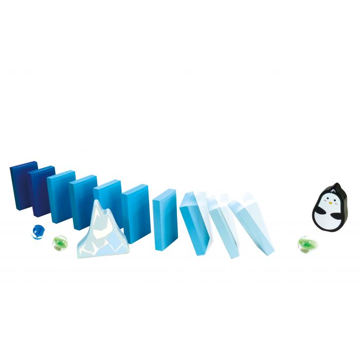 Комплект дървена игра, Hape, Домино, Земята на пингвините, 112 части