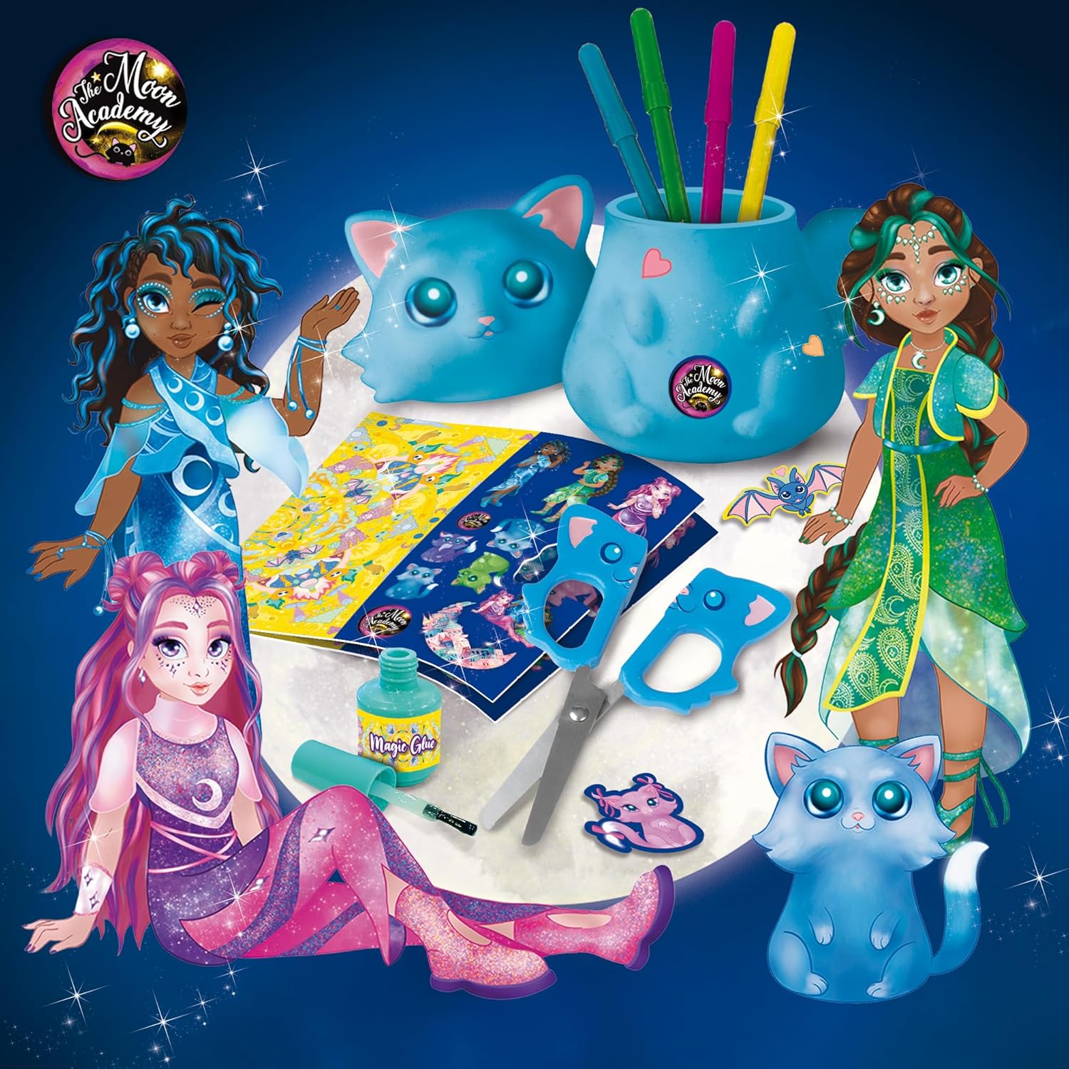 Creative desk set, Lisciani, Cat, Magical paper creations