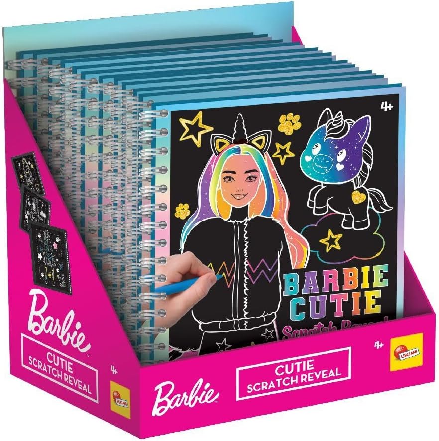 Творчески комплект, Lisciani, Barbie, Scratch Reveal, Скречбук Барби сладурче