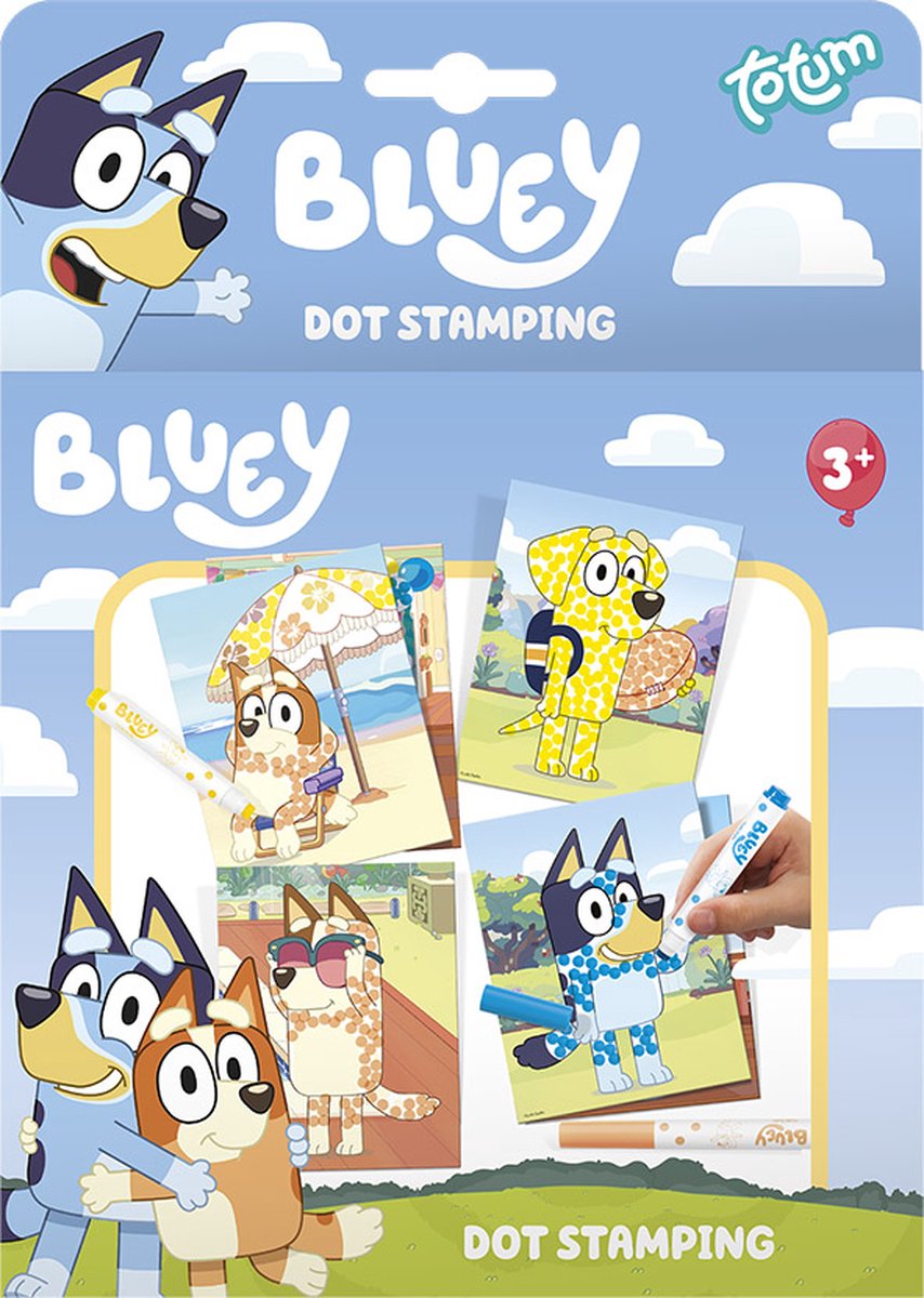 Творчески комплект Bluey, Щамповане с точки, 21 x 23.5 см