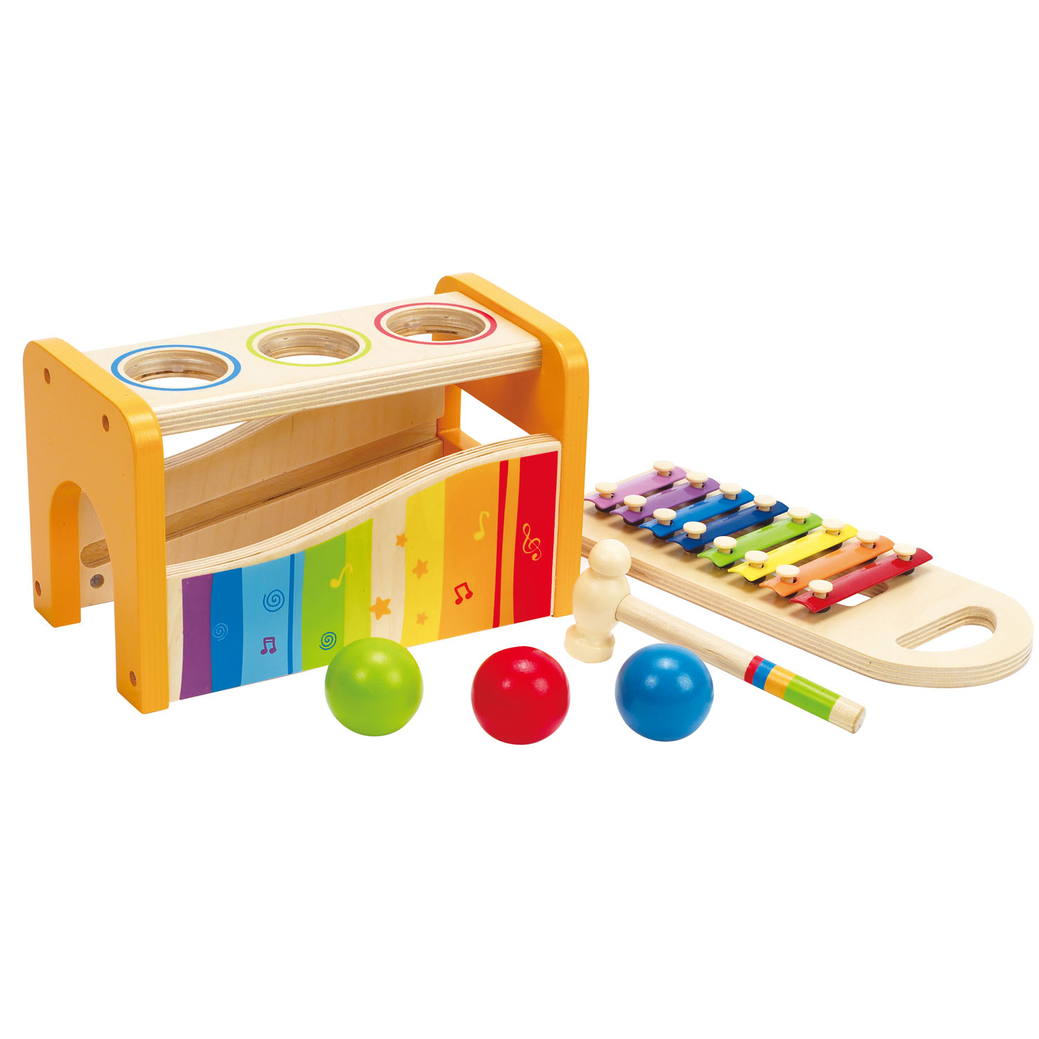 Комплект лира, ксилофон и разноцветни топки