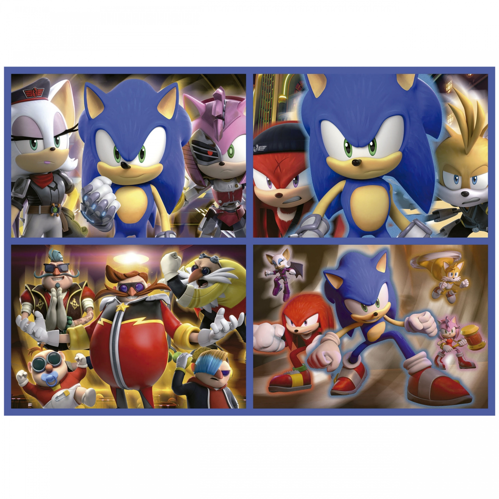 Прогресивен пъзел Sonic Prime 4 в 1 Neon, 50/80/100/150 части