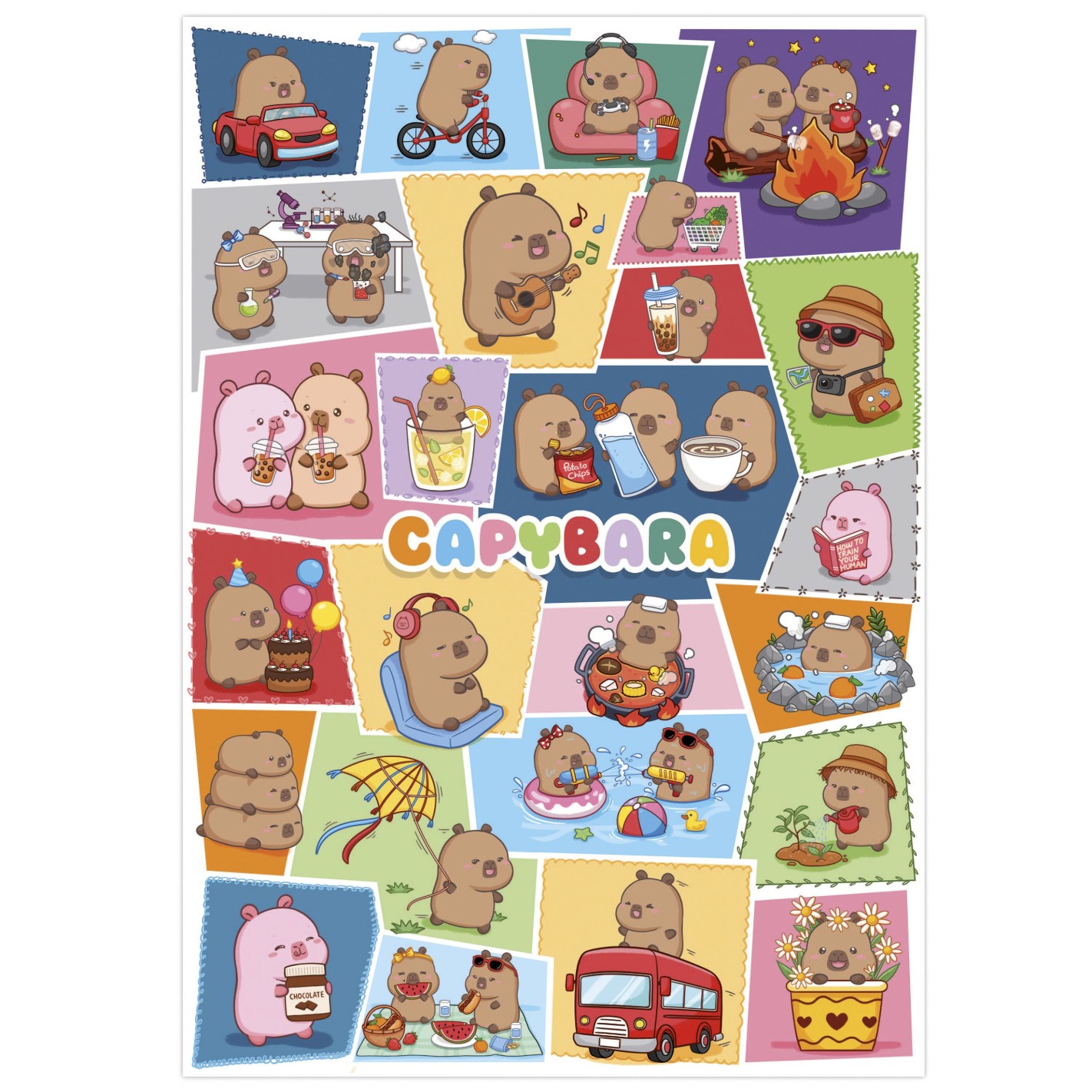 Puzzle, Educa, Cheerful Capybaras, 300 pieces
