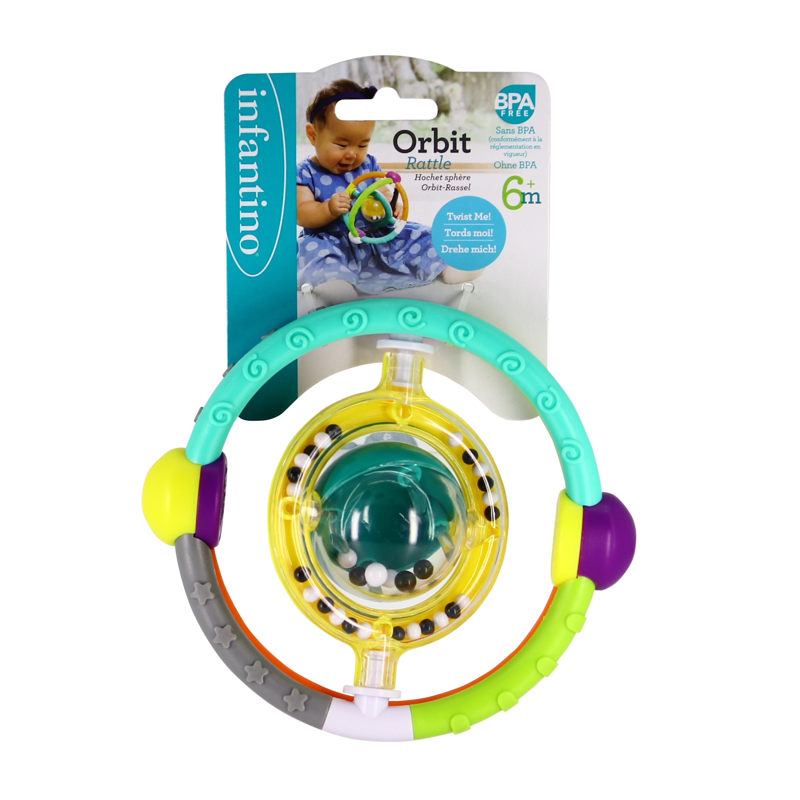 Baby rattle, Infantino, Orbit