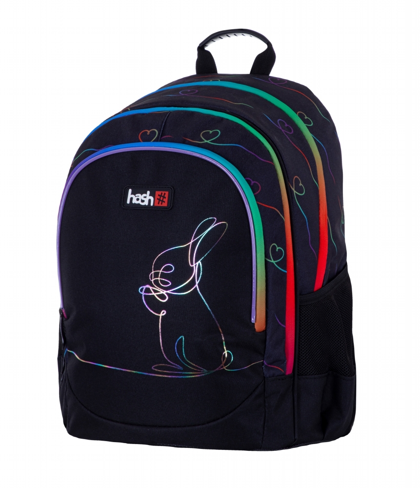 Ученическа раница HASH, Rainbow Bunny, 39х28х15cм