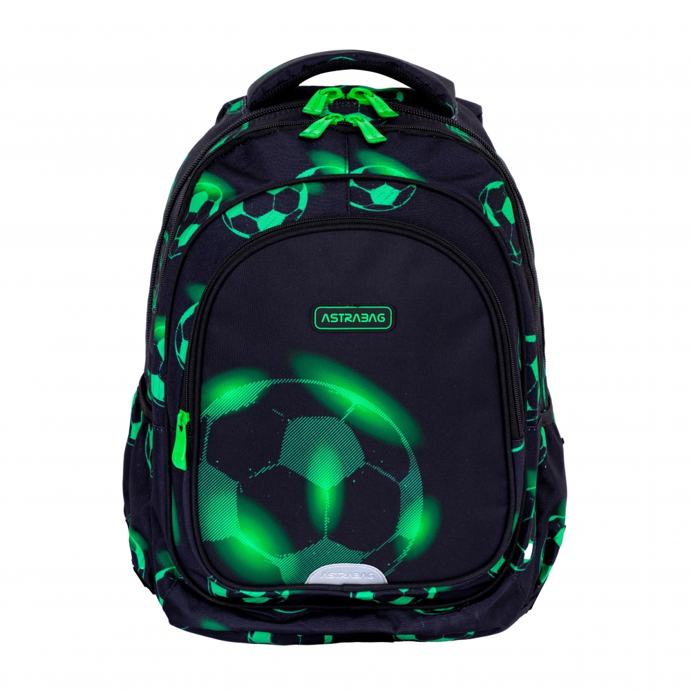 Ученическа раница ASTRABAG Футболна топка Неон, AB300, 42 х 30 х 19 см