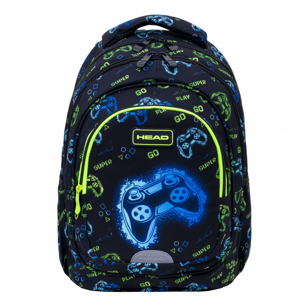 School backpack, Head, Neon Game, AB330, 39 x 28 x 15 cm