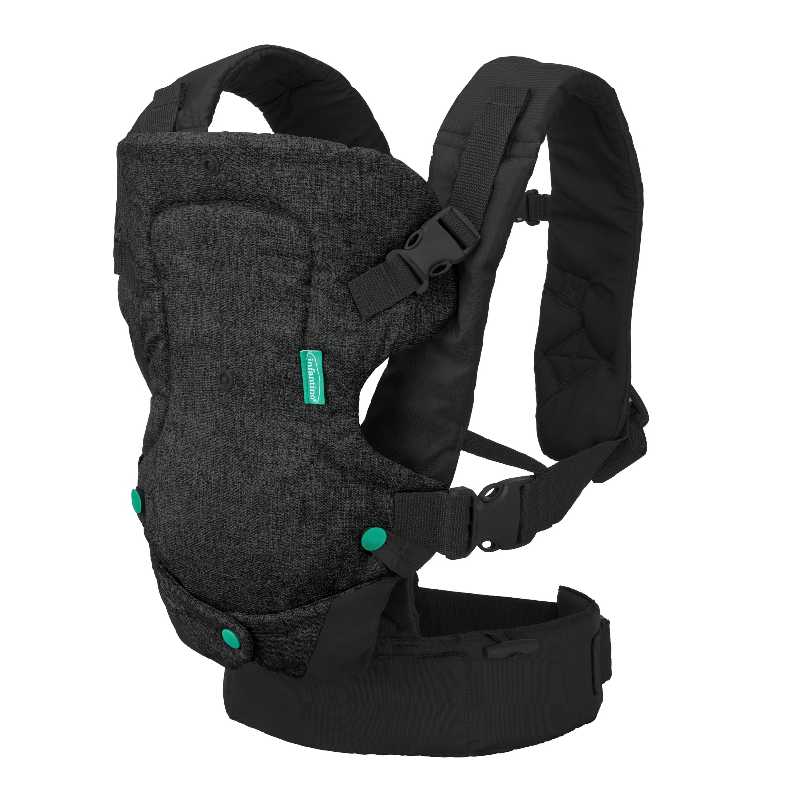 Ergonomic baby carrier, Infantino, Flip 4 in 1, Black, from 3.6 to 14.5 kg.