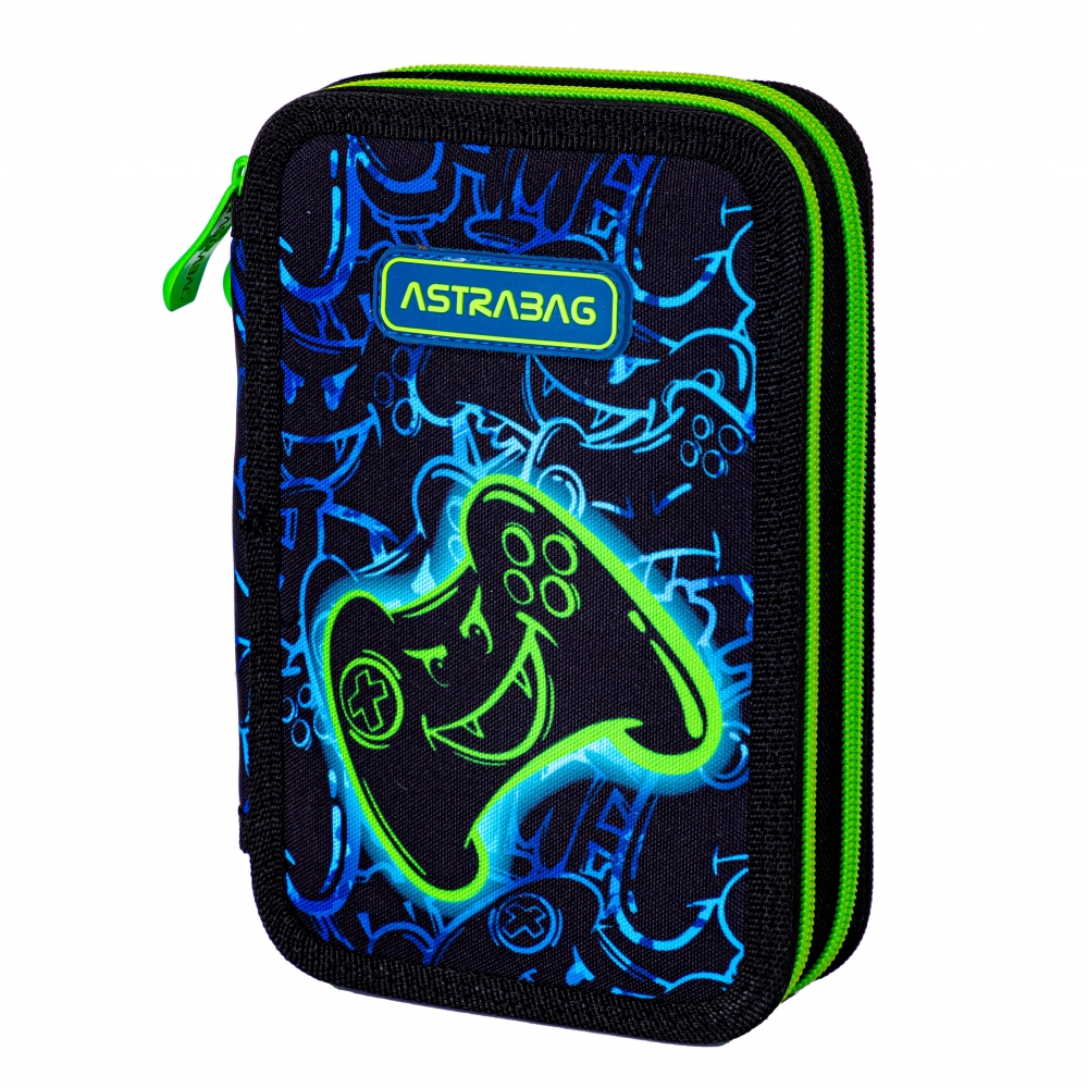Double vanity case with accessories ASTRABAG Joystick, AC21, 20.5 x 13 x 4.5 cm