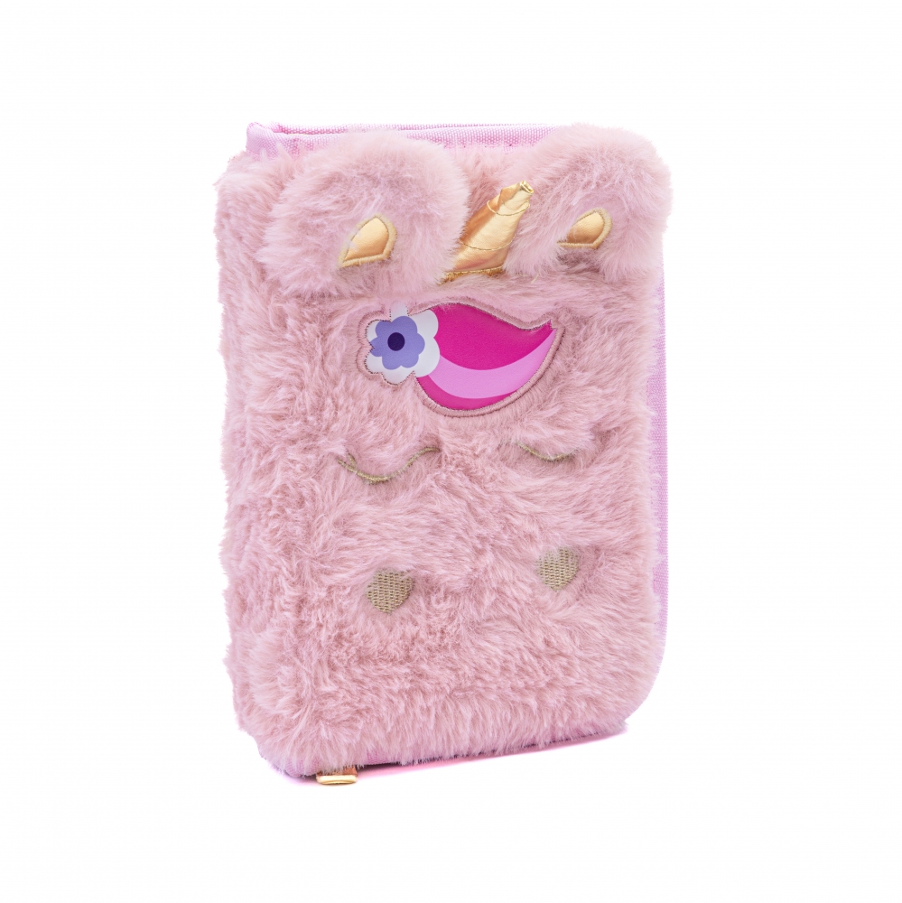 Троен несесер с аксесоари ASTRABAG Пухкав еднорог, AC31, 20,5 х 13 х 6 см