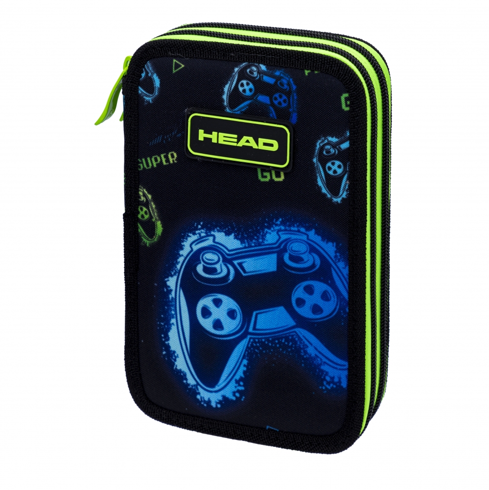 Double vanity case without accessories, Head, Neon Game, AC2, 20.5 x 13 x 4.5 cm
