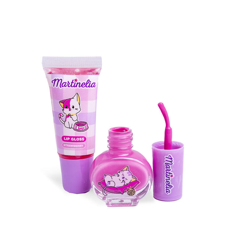 Cosmetic set, Martinelia, Lulu & Duki, Lip gloss and nail polish