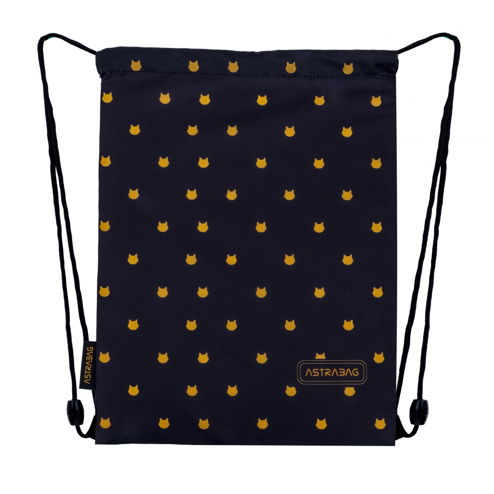 Sports team bag, Astra, Fluffy black kitten, AD1, 44 × 33 cm