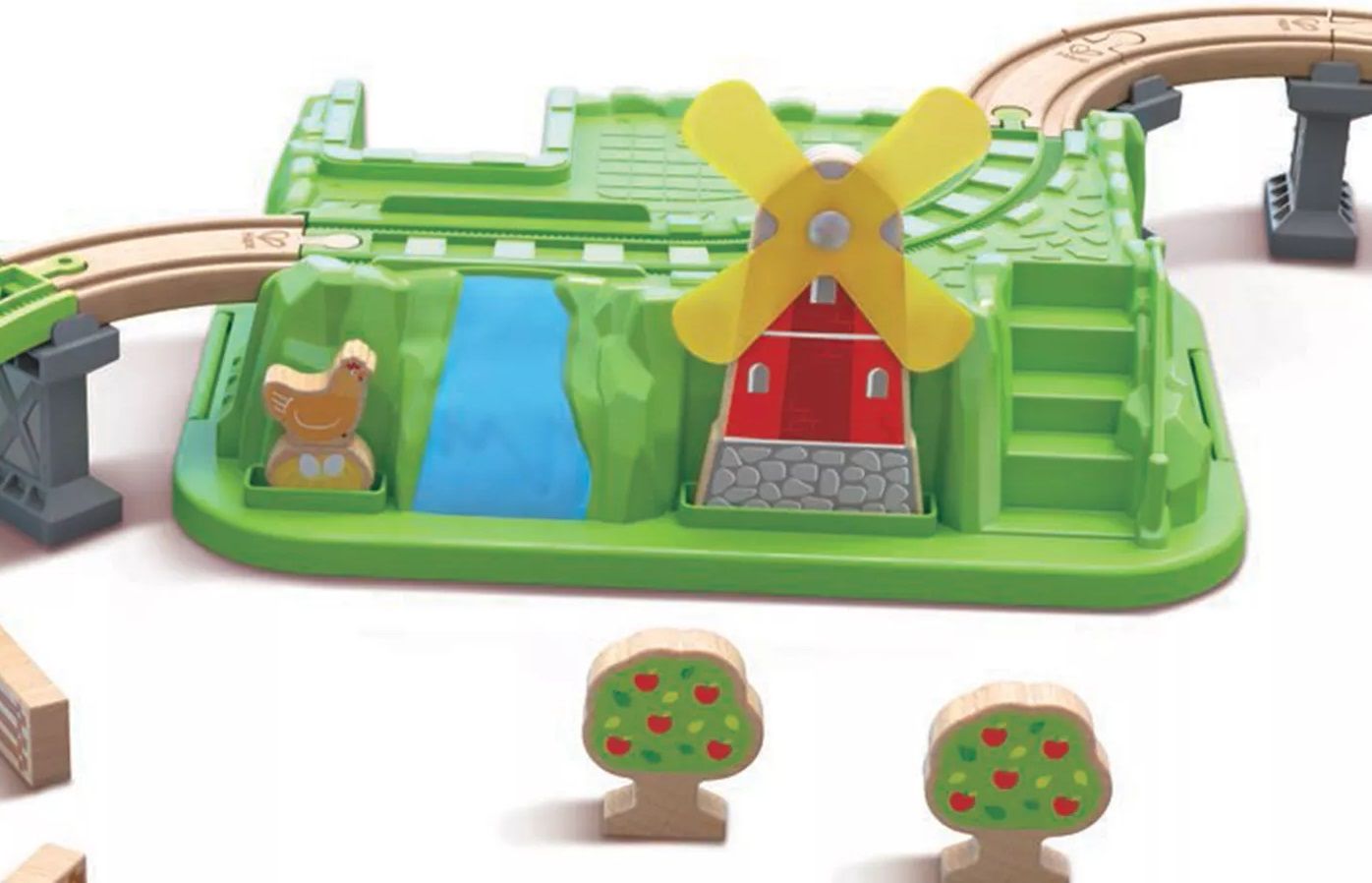 Childrens wooden train in a box Ferma