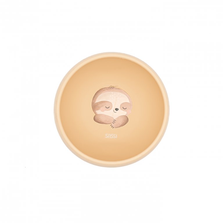 Silicone vacuum feeding bowl, Sassi, Sloth