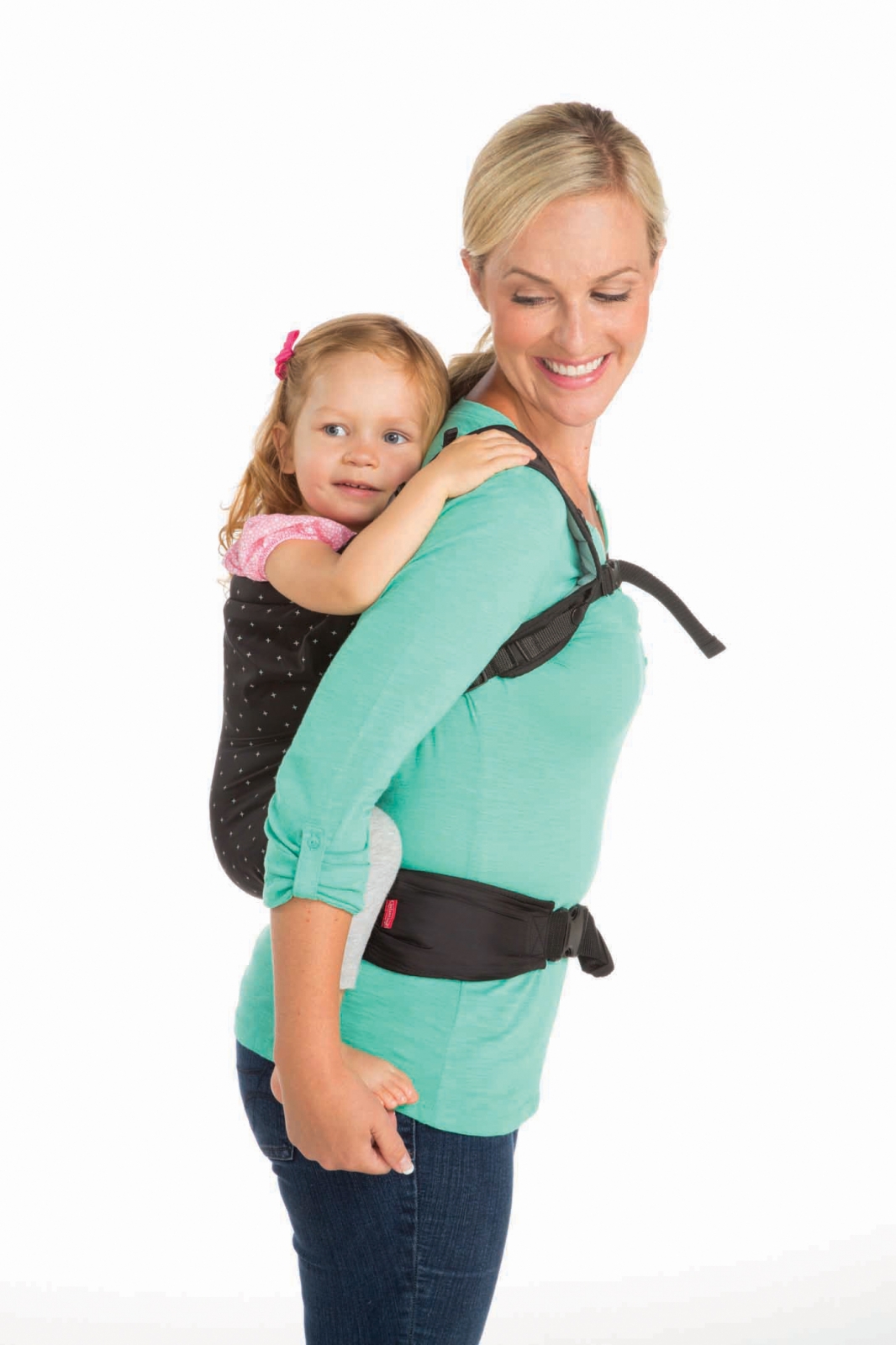 Ergonomic baby carrier, Infantino, 2 in 1, Black, from 5.5 to 18 kg.