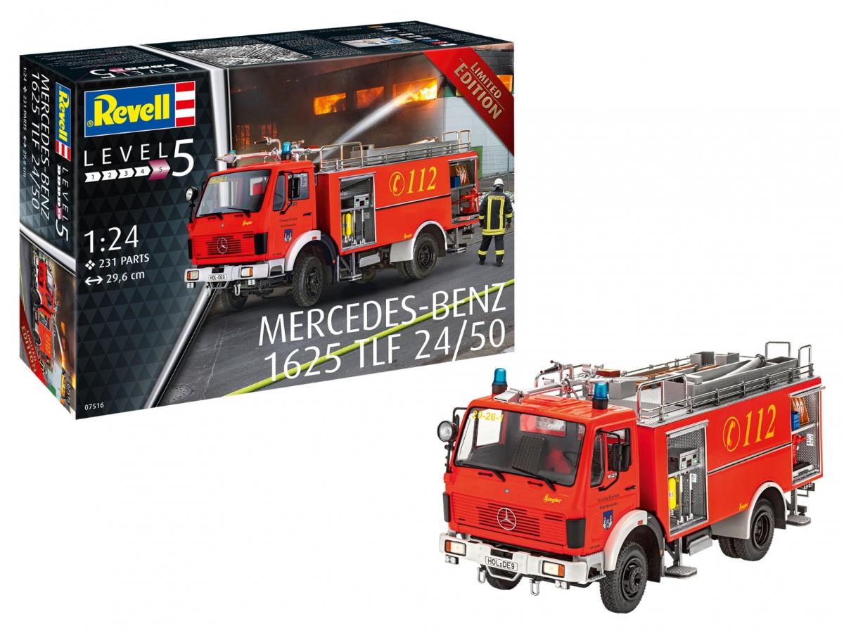 Сглобяем модел Пожарна кола, Mercedes-Benz 1625 TLF 24/50, 231 части