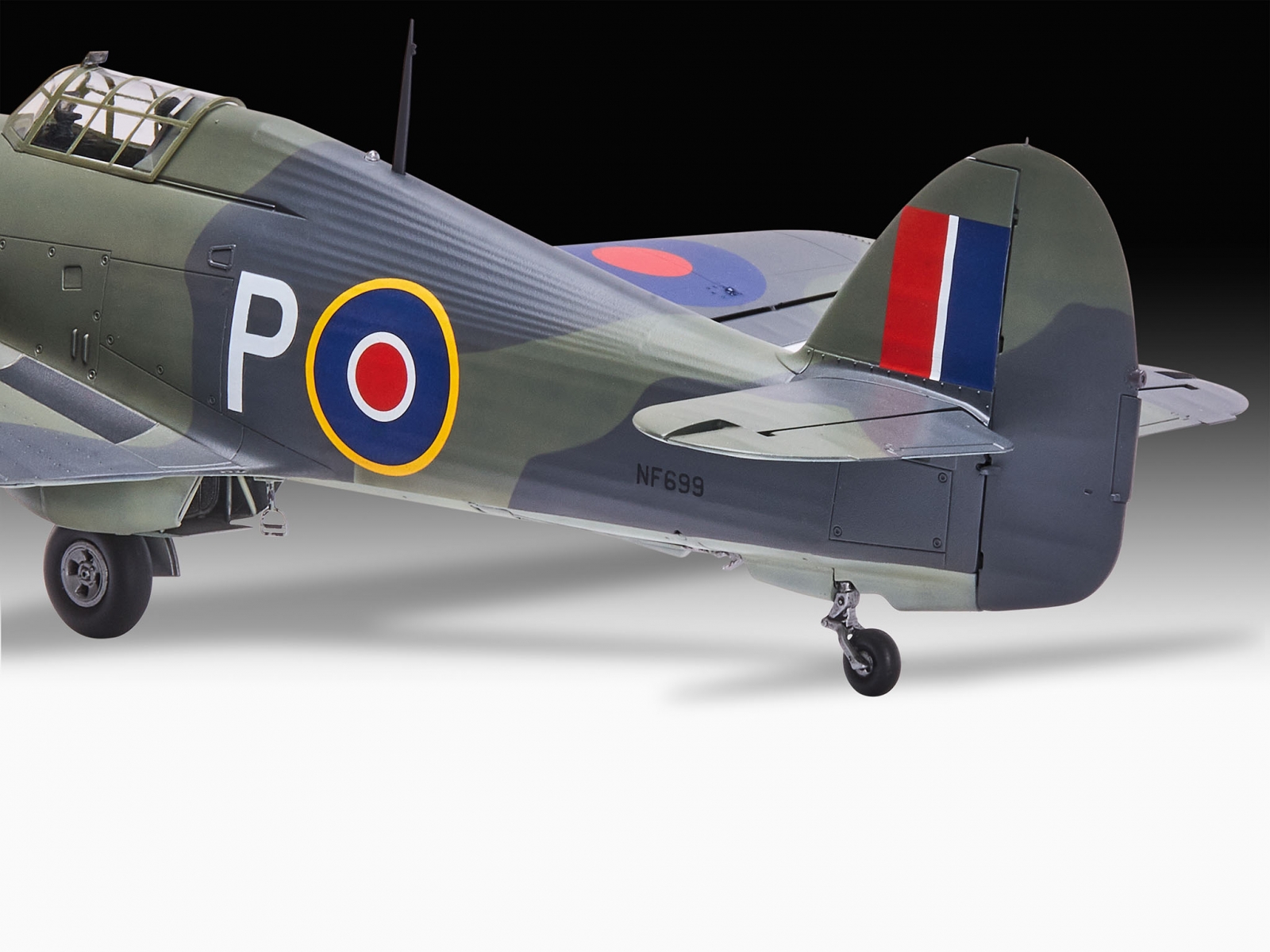 Assembly model, Revell, Hawker Sea Hurricane Mk.IIC fighter, 162 parts