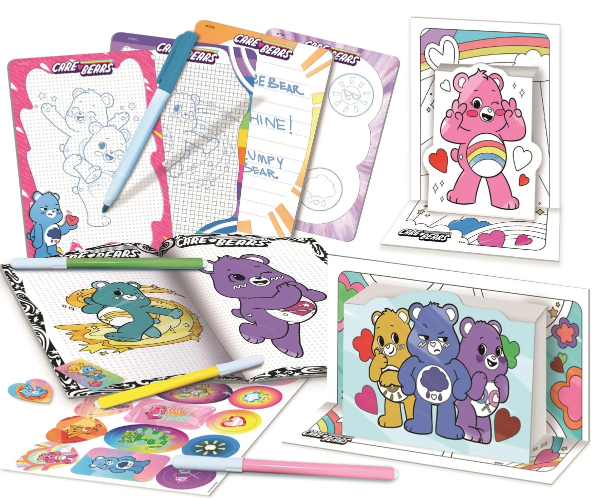 Творчески комплект, Lisciani, Care Bears, 2 в 1 раница с комплект за рисуване
