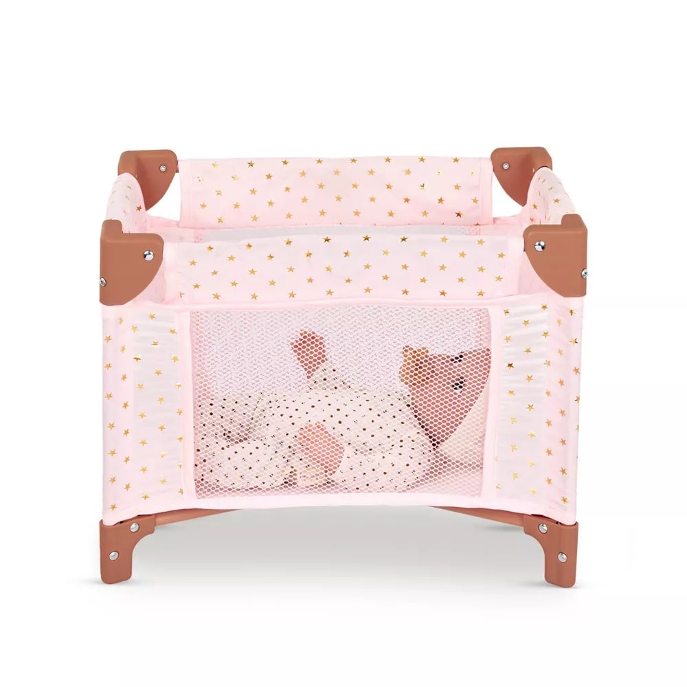 Детска играчка Сгъваема кошара за кукли Lulla Baby 14, 33 х 15.24 х 12.7 см, Розов