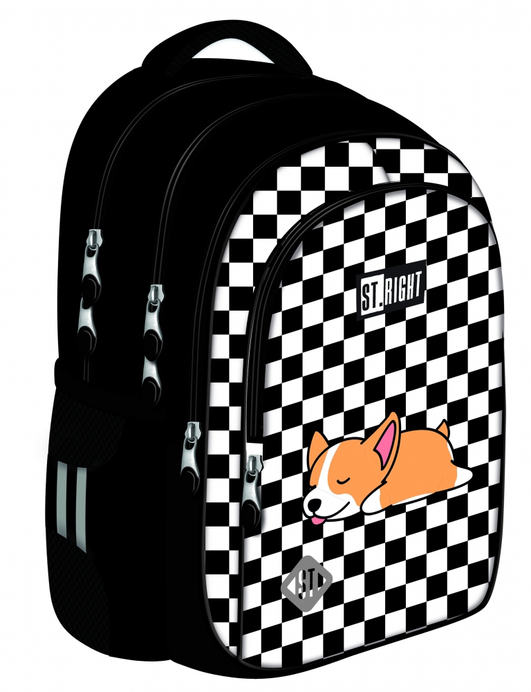 School backpack, St.Right, Sleeping dog, 40 x 28 x 18 cm