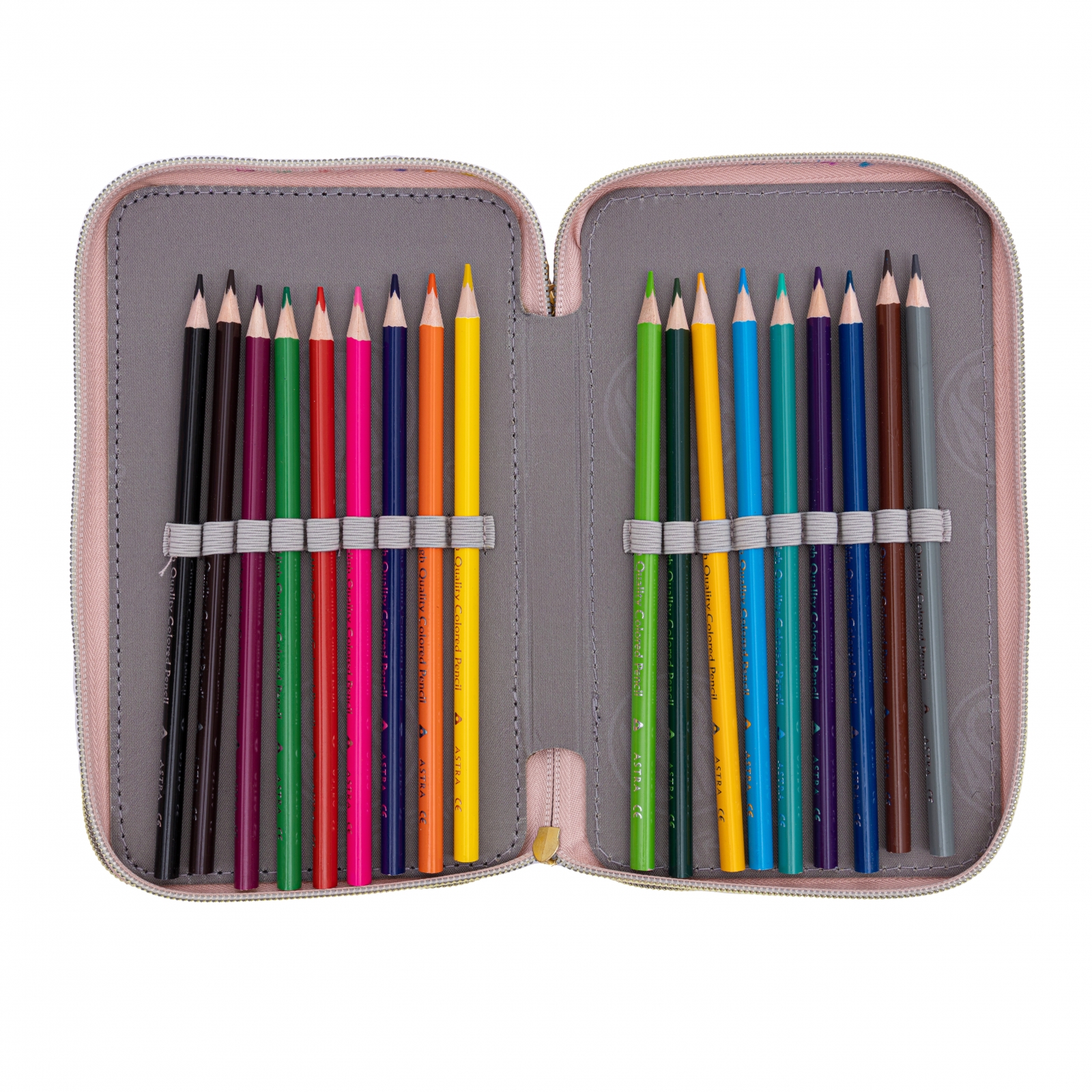 Троен несесер с аксесоари ASTRABAG Пухкав еднорог, AC31, 20,5 х 13 х 6 см