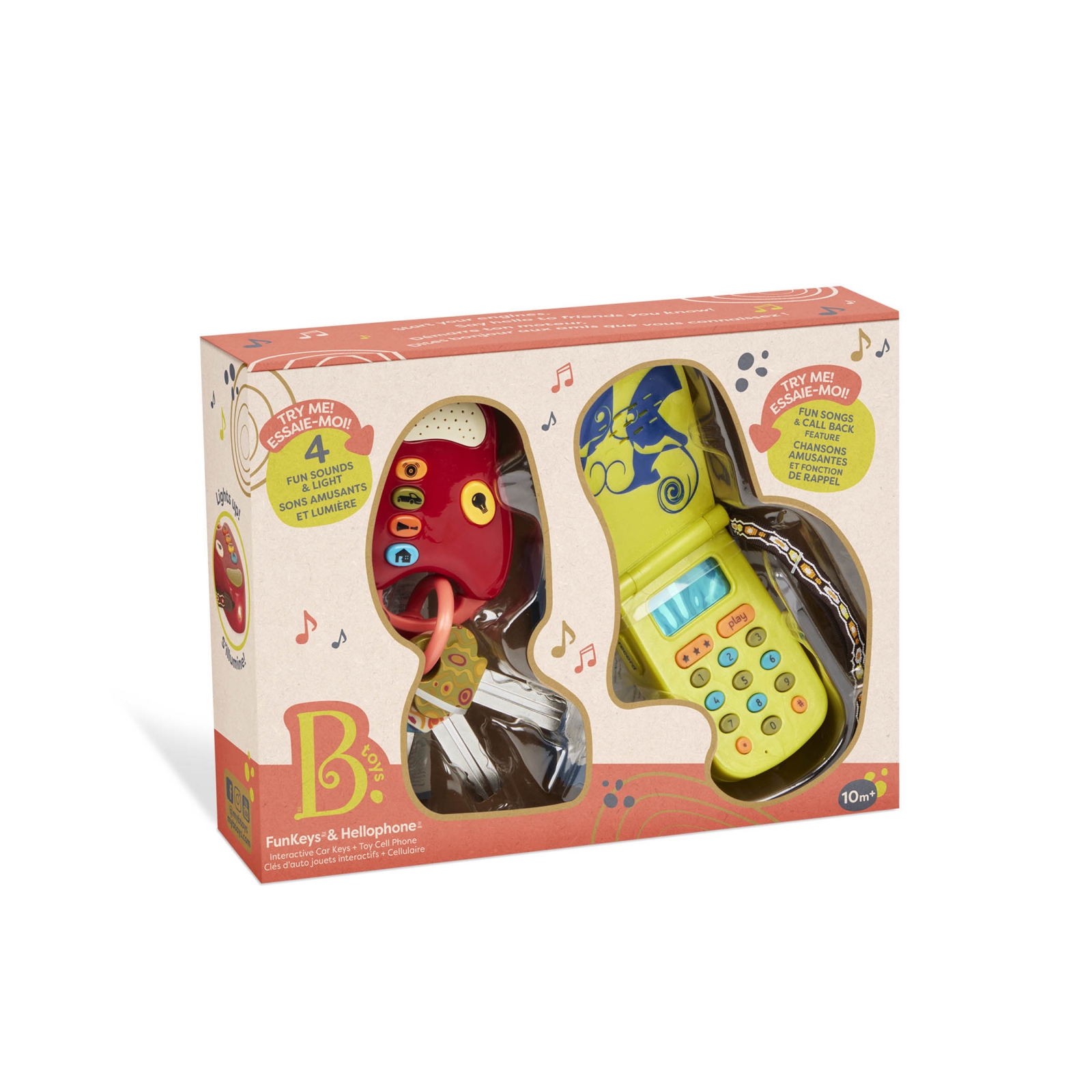 Children's interactive phone and remote control set, Battat, 2 parts