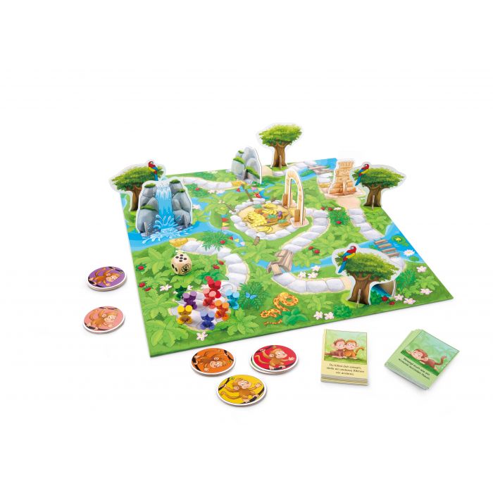 Board game, The Wild Monkey Gang, Hape, 67 pieces