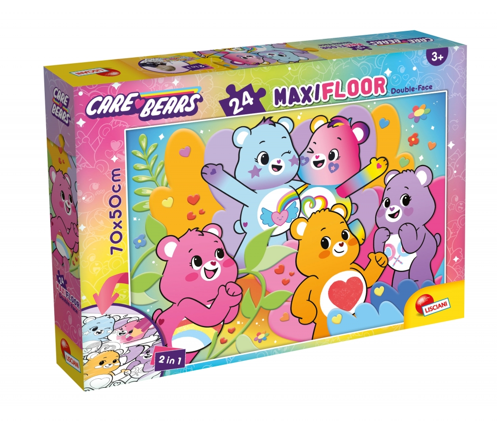 Puzzle, Lisciani, Care Bears, Double-sided puzzle, 24 pieces